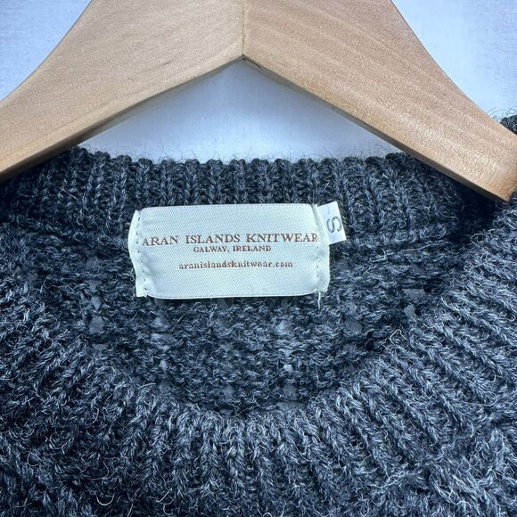 Aran Crafts Aran Islands-motif Made in Ireland 100% Wool Pullover Sweater Small - Picture 5 of 9
